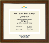 Gulf Coast State College Dimensions Diploma Frame in Westwood