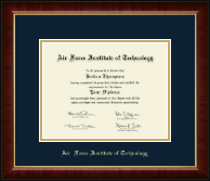 Air Force Institute of Technology Gold Embossed Diploma Frame in Murano