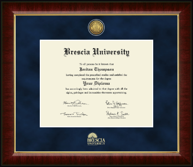 Brescia University diploma frame - Gold Engraved Medallion Diploma Frame in Murano