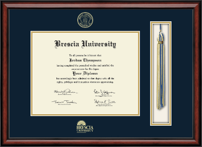 Brescia University diploma frame - Tassel & Cord Diploma Frame in Southport