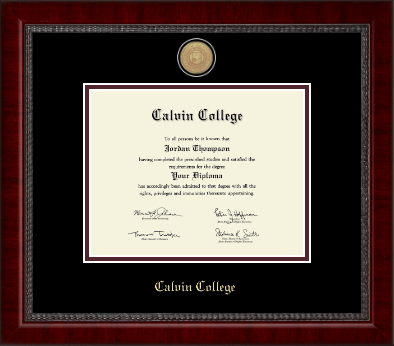 Calvin College diploma frame - Masterpiece Medallion Diploma Frame in Sutton