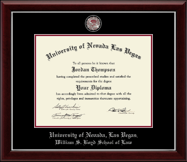 University of Nevada Las Vegas diploma frame - Masterpiece Medallion Diploma Frame in Gallery Silver