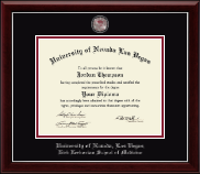 University of Nevada Las Vegas diploma frame - Masterpiece Medallion Diploma Frame in Gallery Silver