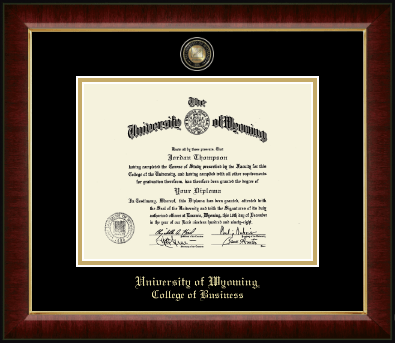 University of Wyoming diploma frame - Masterpiece Medallion Diploma Frame in Murano