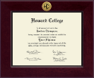 Howard College - San Angelo diploma frame - Century Gold Engraved Diploma Frame in Cordova