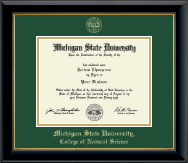 Michigan State University diploma frame - Gold Embossed Diploma Frame in Onyx Gold