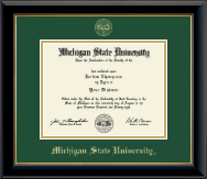 Michigan State University diploma frame - Gold Embossed Diploma Frame in Onyx Gold
