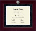 Howard College - Big Springs diploma frame - Millennium Silver Engraved Diploma Frame in Cordova