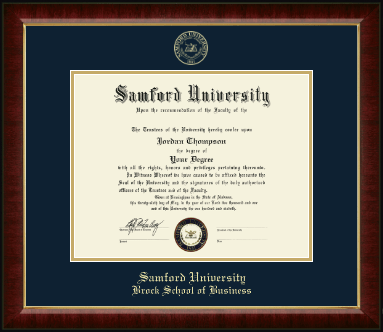 Samford University diploma frame - Gold Embossed Diploma Frame in Murano