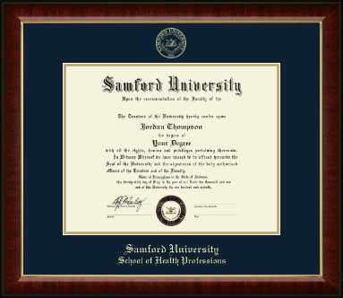 Samford University diploma frame - Gold Embossed Diploma Frame in Murano