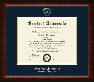 Samford University diploma frame - Gold Embossed Diploma Frame in Murano