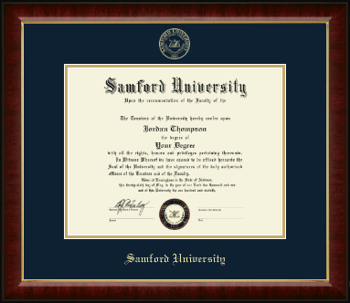 Samford University diploma frame - Gold Embossed Diploma Frame in Murano