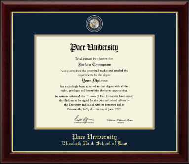 Pace University diploma frame - Masterpiece Medallion Diploma Frame in Gallery