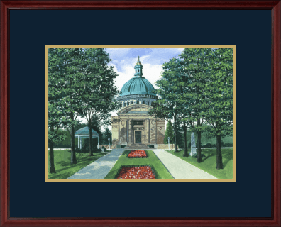 United States Naval Academy diploma frame - Framed Lithograph in Camby