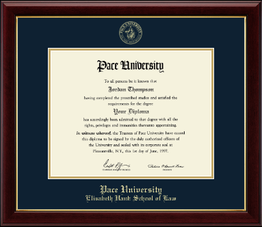 Pace University diploma frame - Gold Embossed Diploma Frame in Gallery
