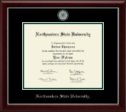 Northeastern State University Tahlequah Masterpiece Medallion Diploma Frame in Gallery Silver