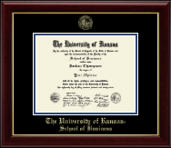 The University of Kansas Gold Embossed Diploma Frame in Gallery