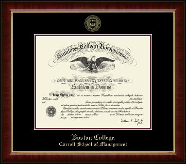 Boston College diploma frame - Gold Embossed Diploma Frame in Murano