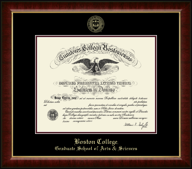 Boston College diploma frame - Gold Embossed Diploma Frame in Murano