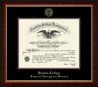 Boston College diploma frame - Gold Embossed Diploma Frame in Murano