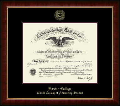 Boston College diploma frame - Gold Embossed Diploma Frame in Murano