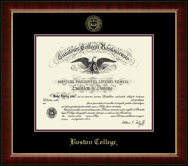 Boston College diploma frame - Gold Embossed Diploma Frame in Murano