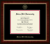 Seton Hill University Gold Embossed Diploma Frame in Murano