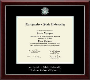Northeastern State University Tahlequah diploma frame - Masterpiece Medallion Diploma Frame in Gallery Silver