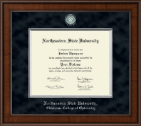 Northeastern State University Tahlequah Presidential Masterpiece Diploma Frame in Madison