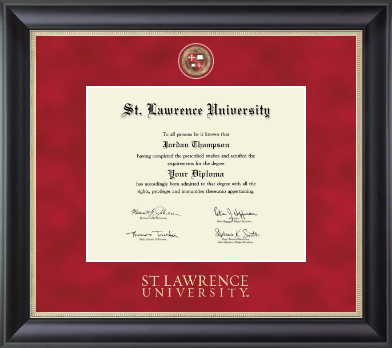 St. Lawrence University diploma frame - Regal Edition Diploma Frame in Noir