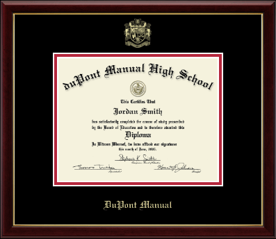 duPont Manual High School in Kentucky diploma frame - Gold Embossed Diploma Frame in Galleria