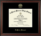 duPont Manual High School in Kentucky diploma frame - Gold Embossed Diploma Frame in Studio