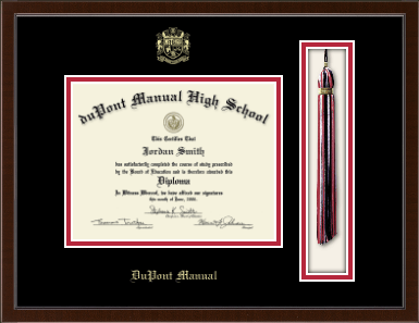 duPont Manual High School in Kentucky diploma frame - Tassel & Cord Diploma Frame in Delta