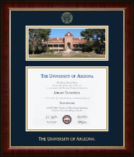 The University of Arizona diploma frame - Campus Scene Diploma Frame in Murano