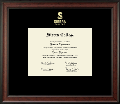 Sierra College diploma frame - Gold Embossed Diploma Frame in Studio