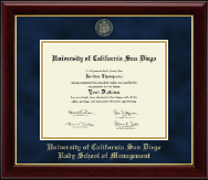 University of California San Diego Gold Embossed Diploma Frame in Gallery