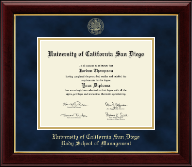 University of California San Diego diploma frame - Gold Embossed Diploma Frame in Gallery