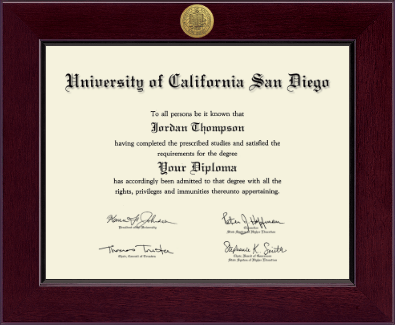 University of California San Diego diploma frame - Century Gold Engraved Diploma Frame in Cordova