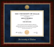 University of Dallas Gold Engraved Medallion Diploma Frame in Murano