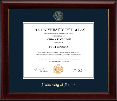 University of Dallas diploma frame - Gold Embossed Diploma Frame in Gallery