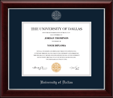 University of Dallas diploma frame - Silver Embossed Diploma Frame in Gallery Silver