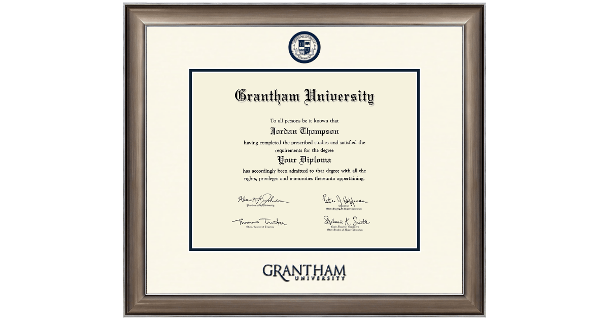 Dimensions Diploma Frame in Easton Grantham University Item 299184