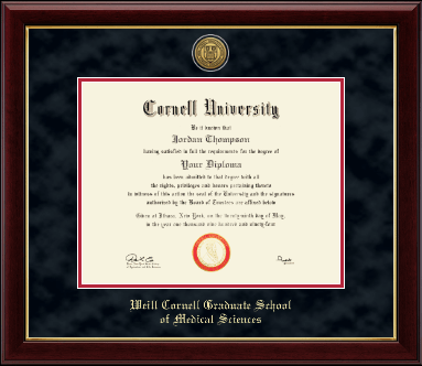 Cornell University diploma frame - Gold Engraved Medallion Diploma Frame in Gallery