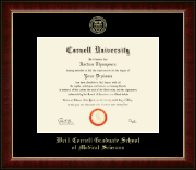 Cornell University Gold Embossed Diploma Frame in Murano