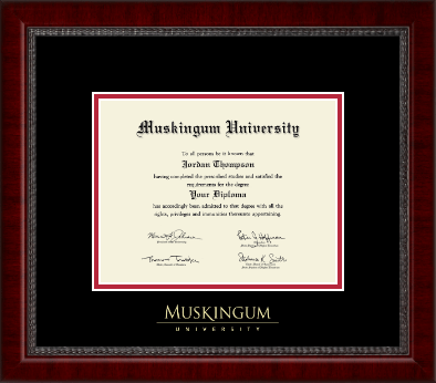 Muskingum University diploma frame - Gold Embossed Diploma Frame in Sutton