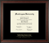 Muskingum University Gold Embossed Diploma Frame in Studio