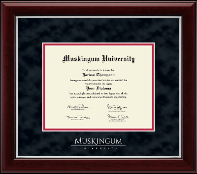 Muskingum University diploma frame - Silver Embossed Diploma Frame in Gallery Silver
