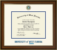 University of West Florida Dimensions Diploma Frame in Westwood