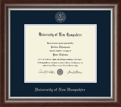 University of New Hampshire at Manchester diploma frame - Silver Embossed Diploma Frame in Devonshire