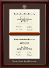 Bowling Green State University Double Diploma Frame in Gallery